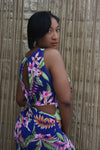 Tropical Chic Knit Maxi Dress